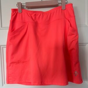 Pocketed Bright Orange Golf Skort
